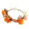 New large flower garland, Bohemian faux fabric bridal and bridesmaid headbands, headwear and hair accessories from Europe and America Item Picture